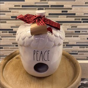 Rae Dunn acorn PEACE birdhouse